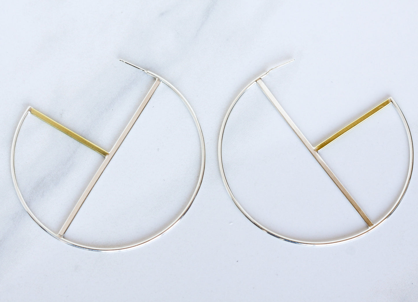 Geometric Hoop Earrings-hoop earrings-Blue Hour Designs
