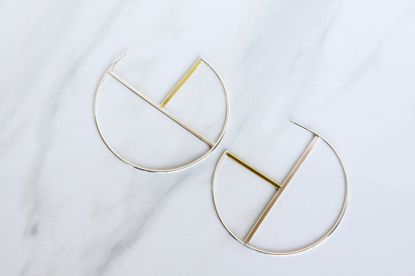 Geometric Hoop Earrings-hoop earrings-Blue Hour Designs