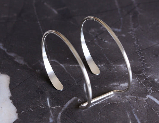 Hammered Tail Cuff - Large-cuff bracelet-Blue Hour Designs