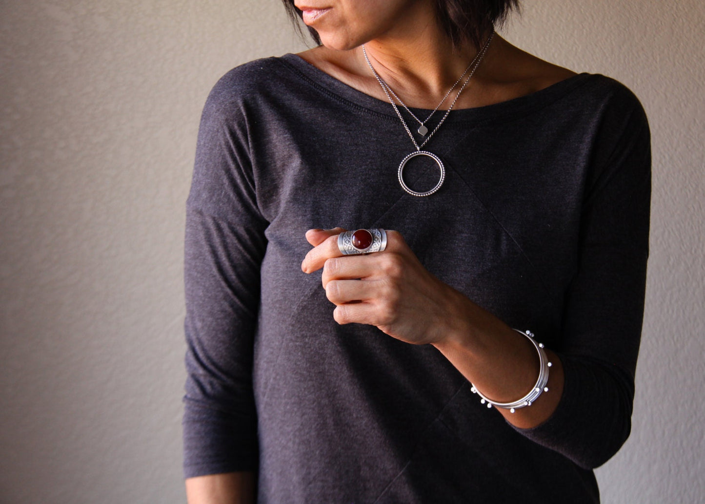 Helene Ring - Carnelian-cocktail ring-Blue Hour Designs