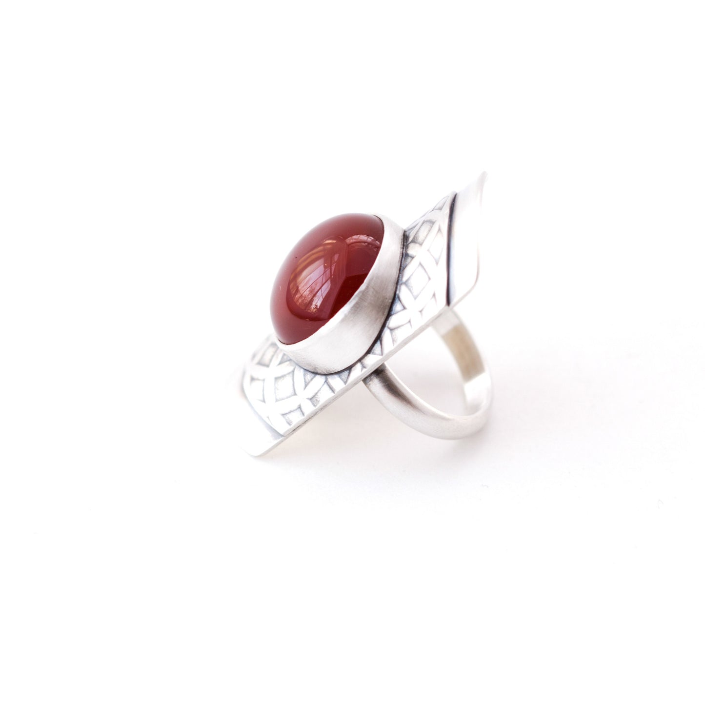 Helene Ring - Carnelian-cocktail ring-Blue Hour Designs