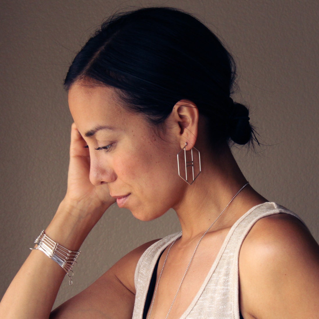 Ione Hoop Earrings-hoop earrings-Blue Hour Designs