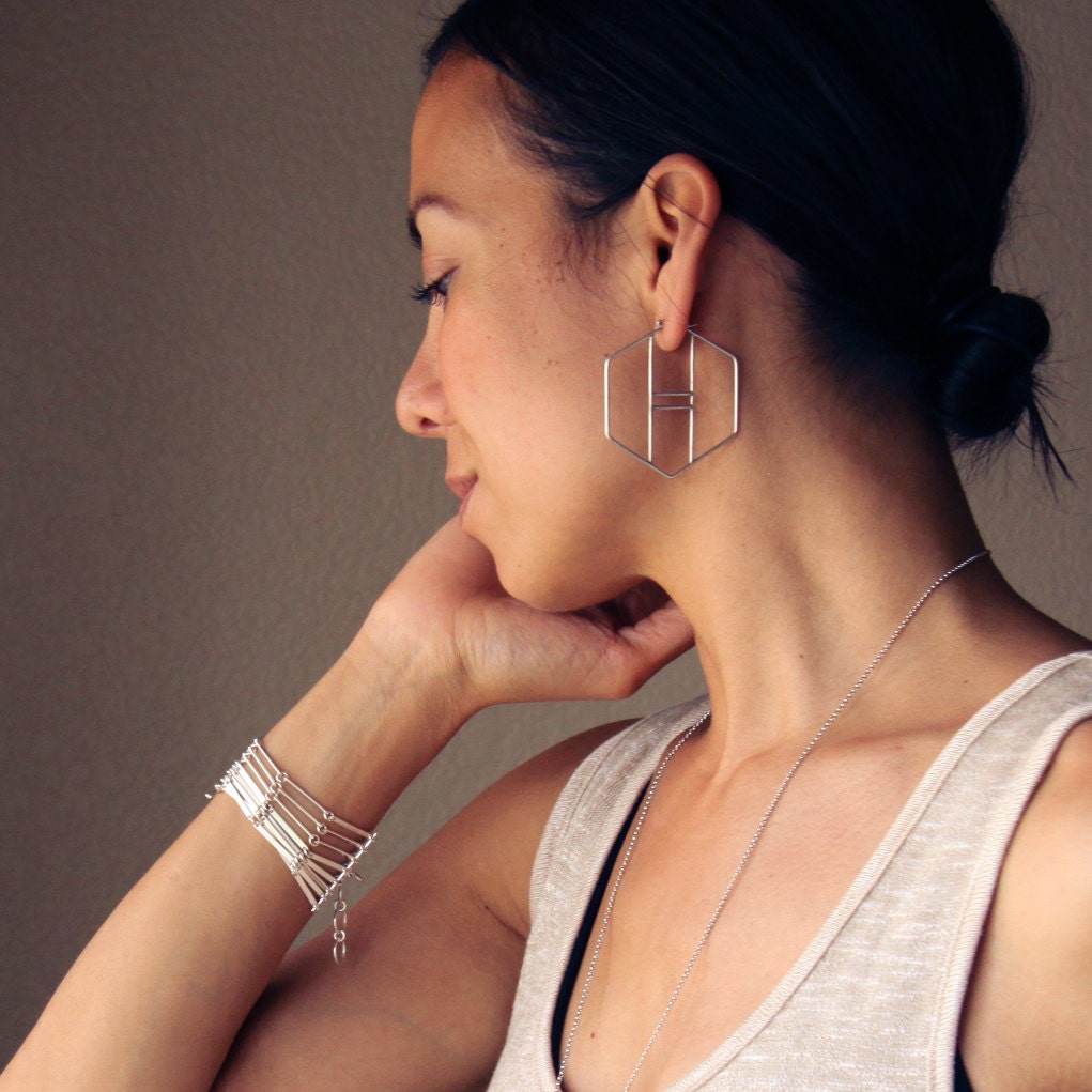 Ione Hoop Earrings-hoop earrings-Blue Hour Designs