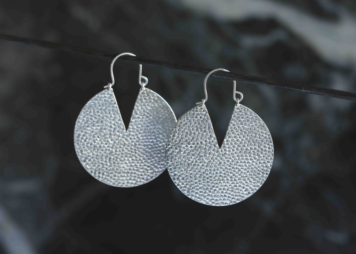 Iya Earrings - Large-hoop earrings-Blue Hour Designs