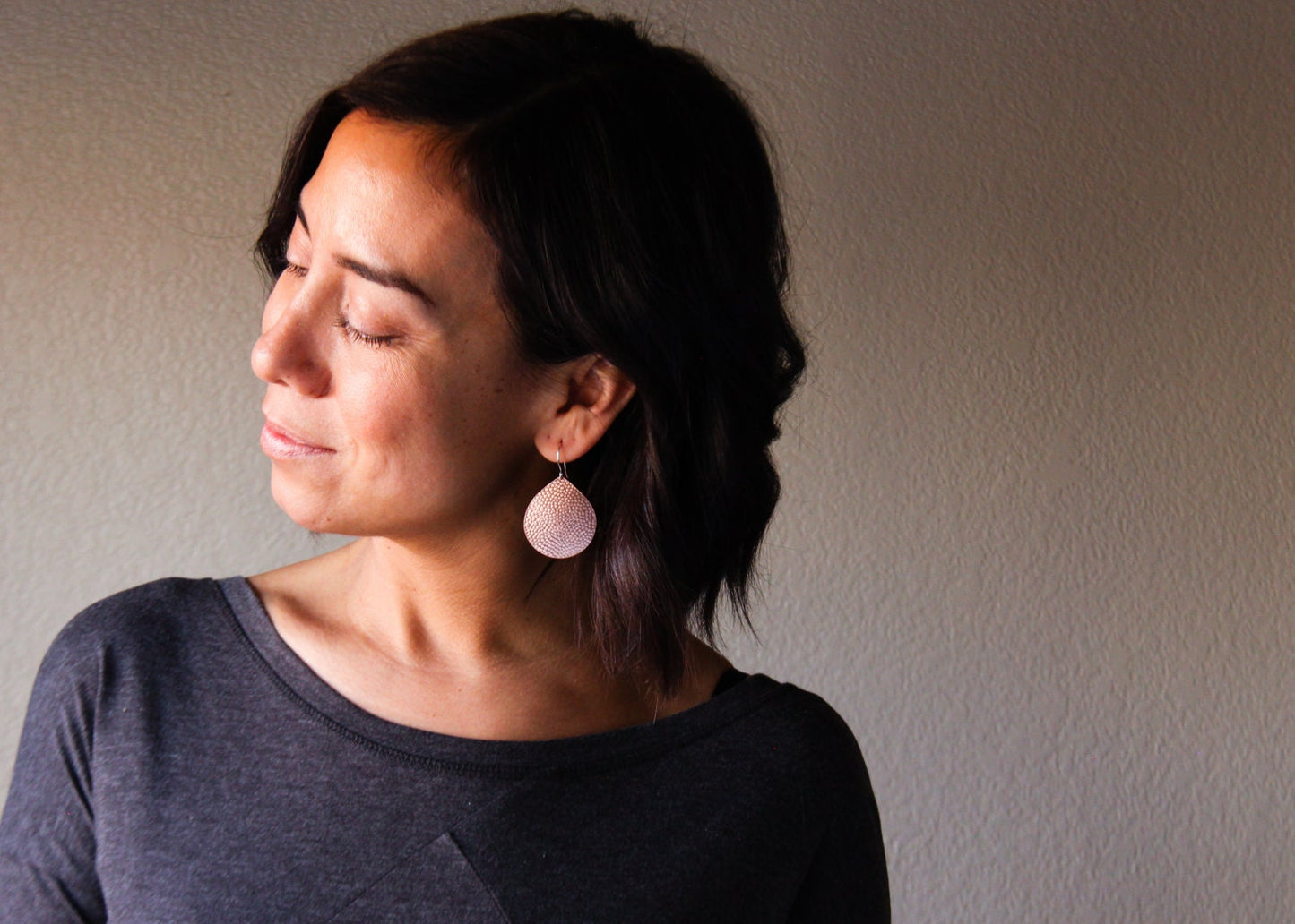 Juno Earrings - Copper-dangle earrings-Blue Hour Designs