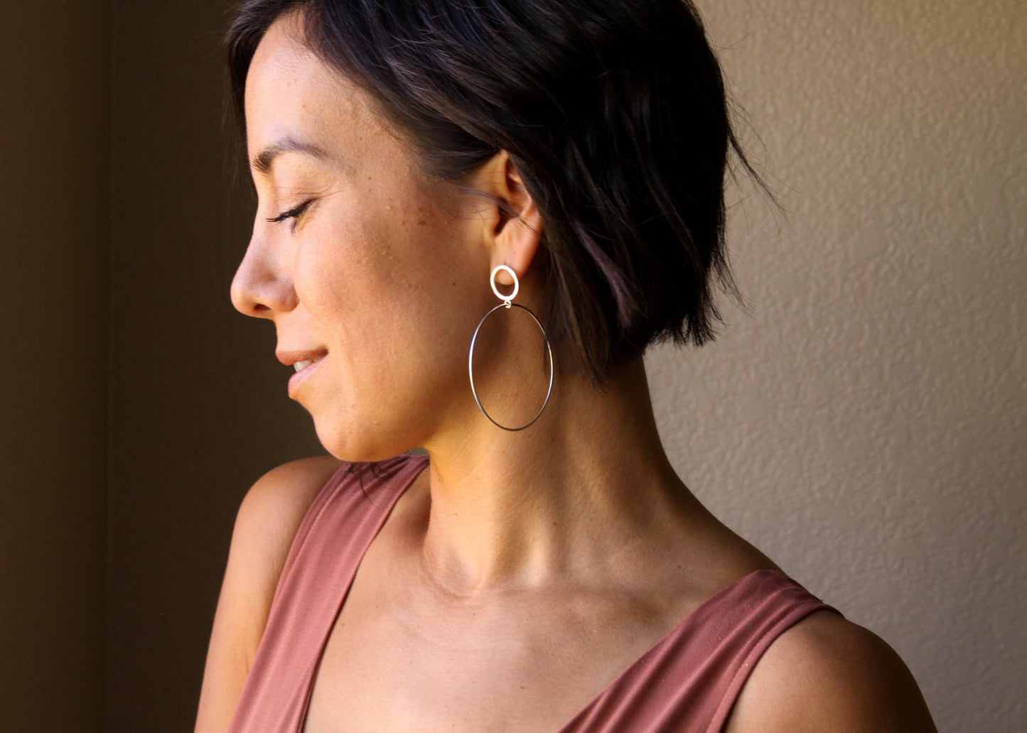 Keeper Hoops-hoop earrings-Blue Hour Designs