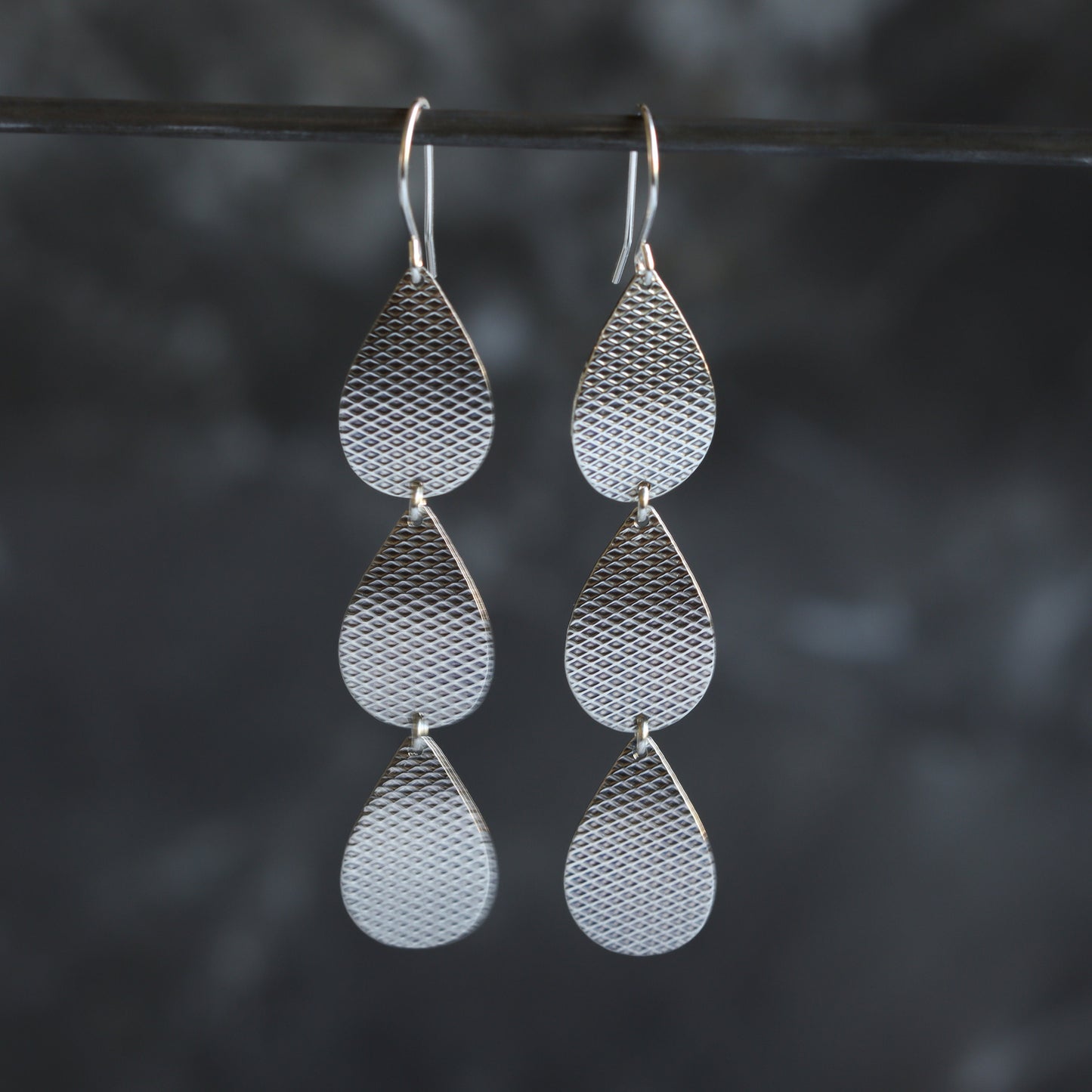 Lena Earrings - Silver-dangle earrings-Blue Hour Designs