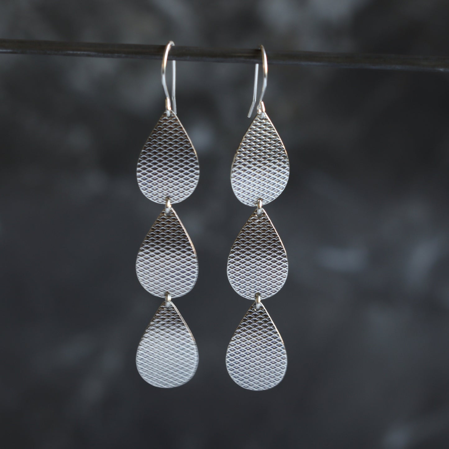 Lena Earrings - Silver-dangle earrings-Blue Hour Designs
