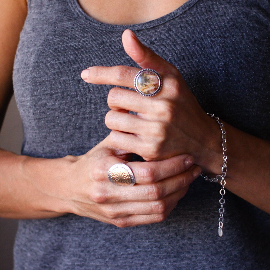 Mandala Ring-cocktail ring-Blue Hour Designs