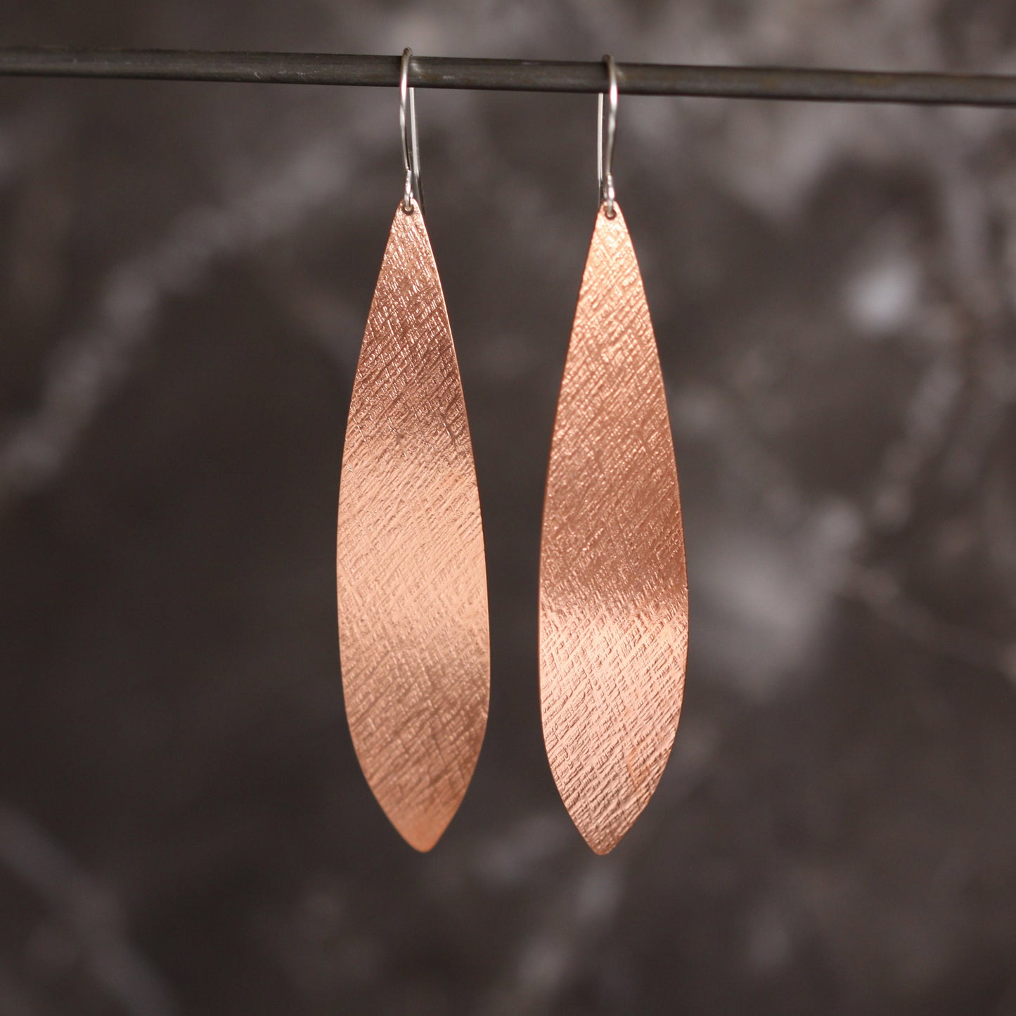 Quill Earrings - Copper-dangle earrings-Blue Hour Designs