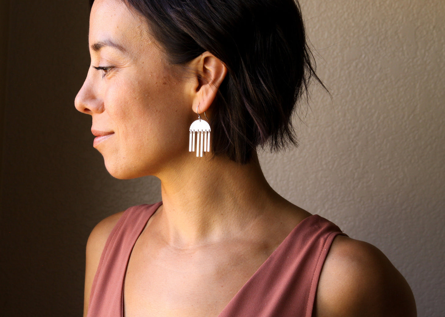 Rainstorm Earrings-dangle earrings-Blue Hour Designs