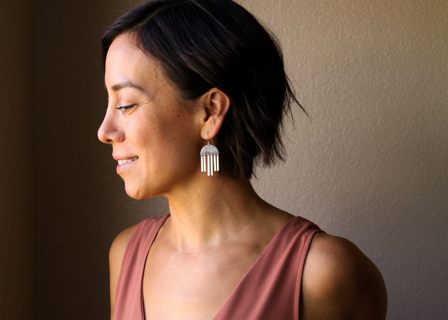 Rainstorm Earrings-dangle earrings-Blue Hour Designs