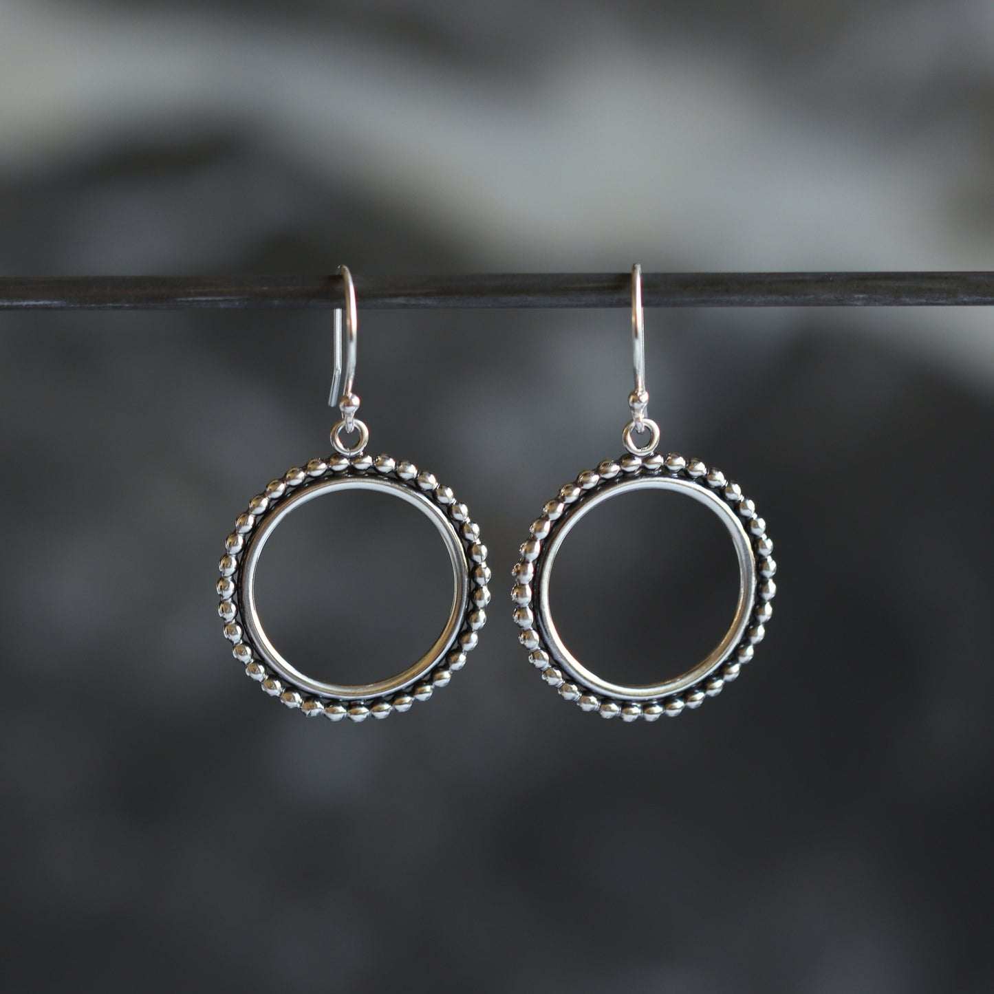 Relic Circle Earrings - Small-dangle earrings-Blue Hour Designs