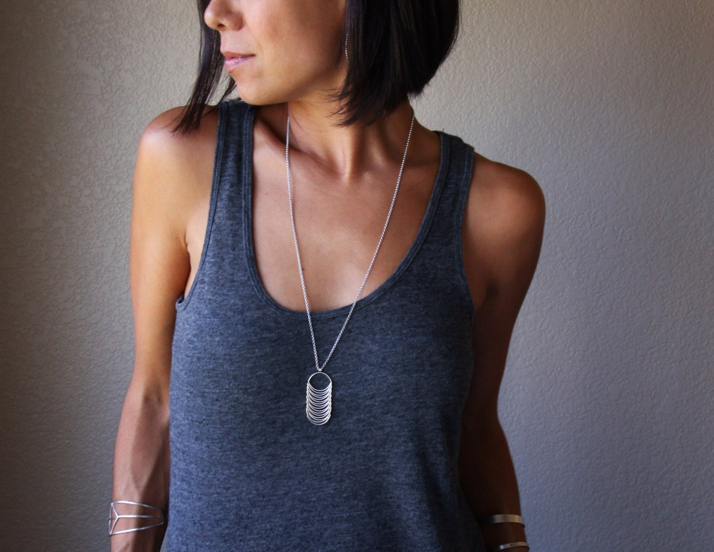 Ripple Necklace-pendant necklace-Blue Hour Designs