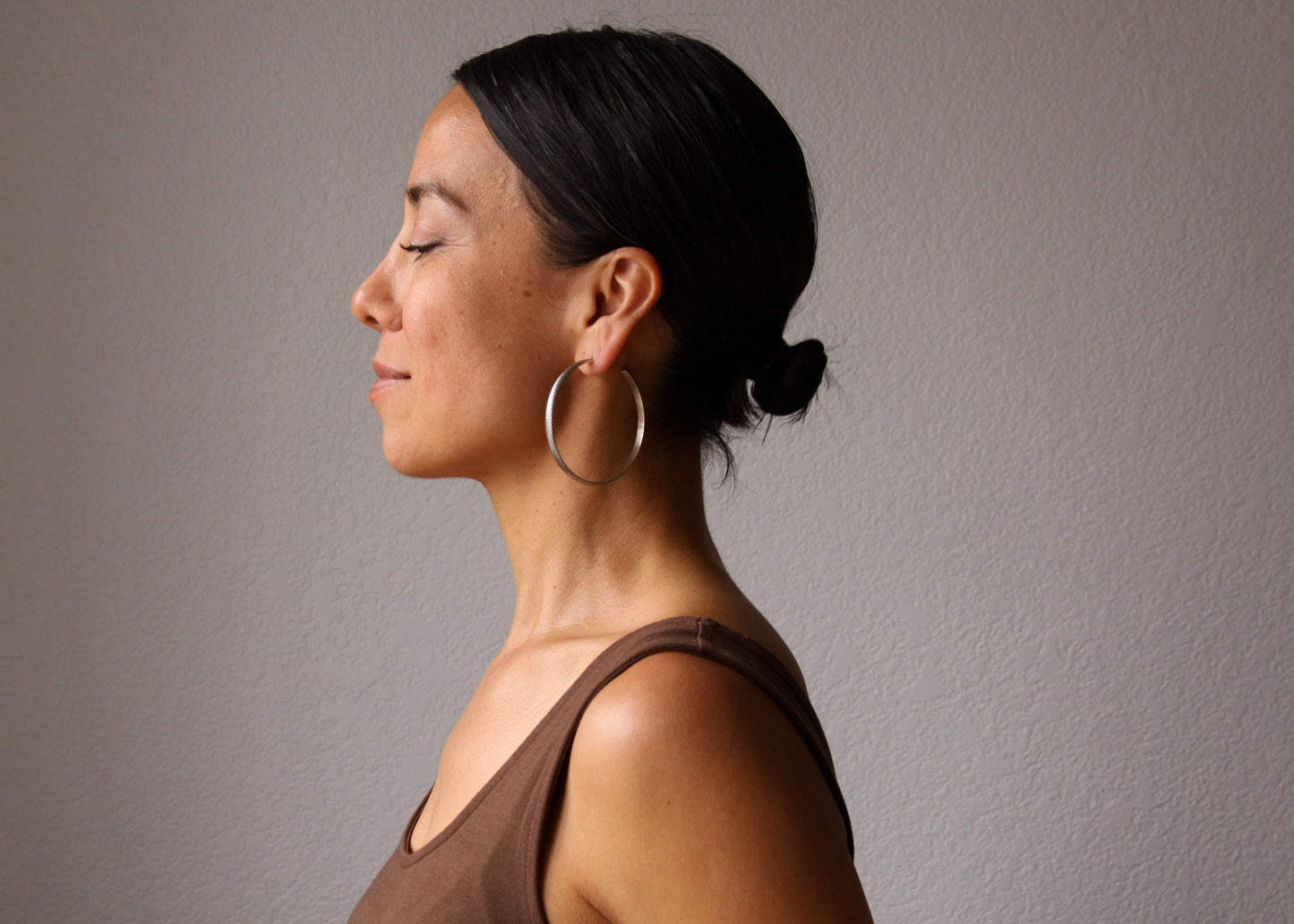 Salma Hoops – Large-hoop earrings-Blue Hour Designs