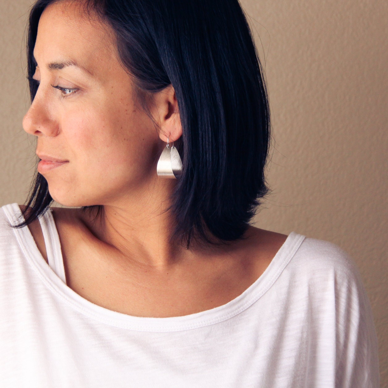 Scoop Earrings - Silver-hoop earrings-Blue Hour Designs