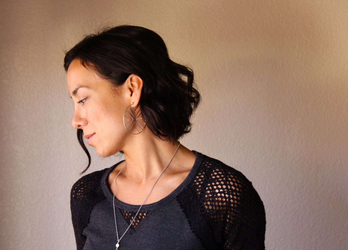 Solis Earrings-hoop earrings-Blue Hour Designs