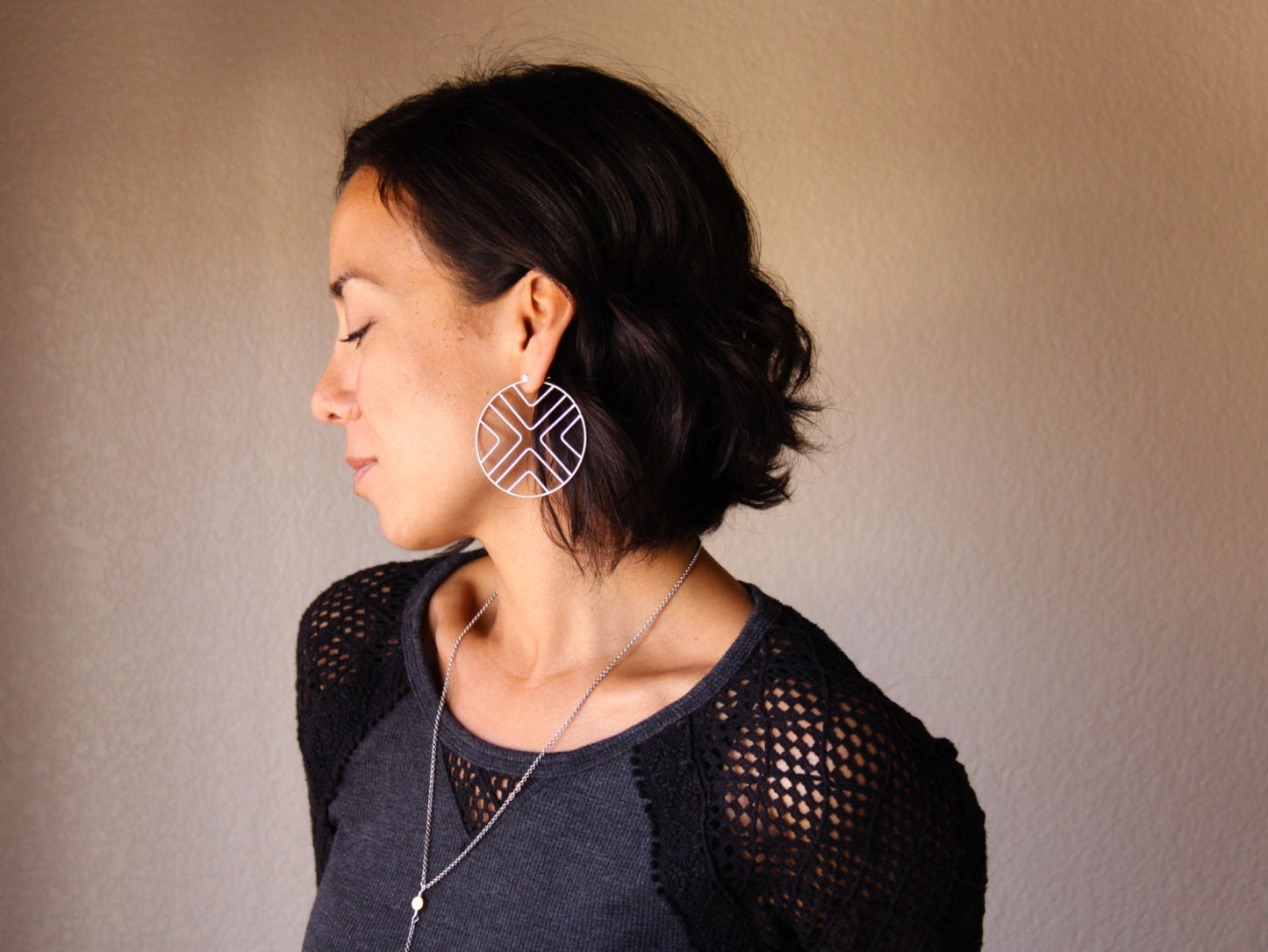Solis Earrings-hoop earrings-Blue Hour Designs