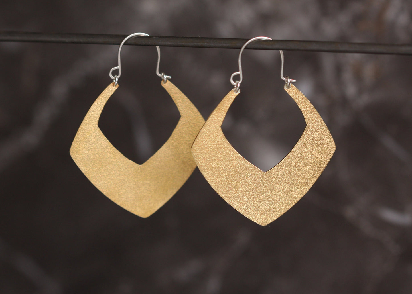 Temple Earrings - Brass-hoop earrings-Blue Hour Designs