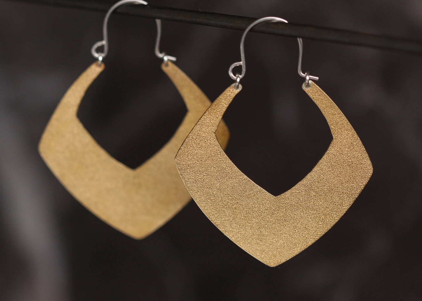 Temple Earrings - Brass-hoop earrings-Blue Hour Designs