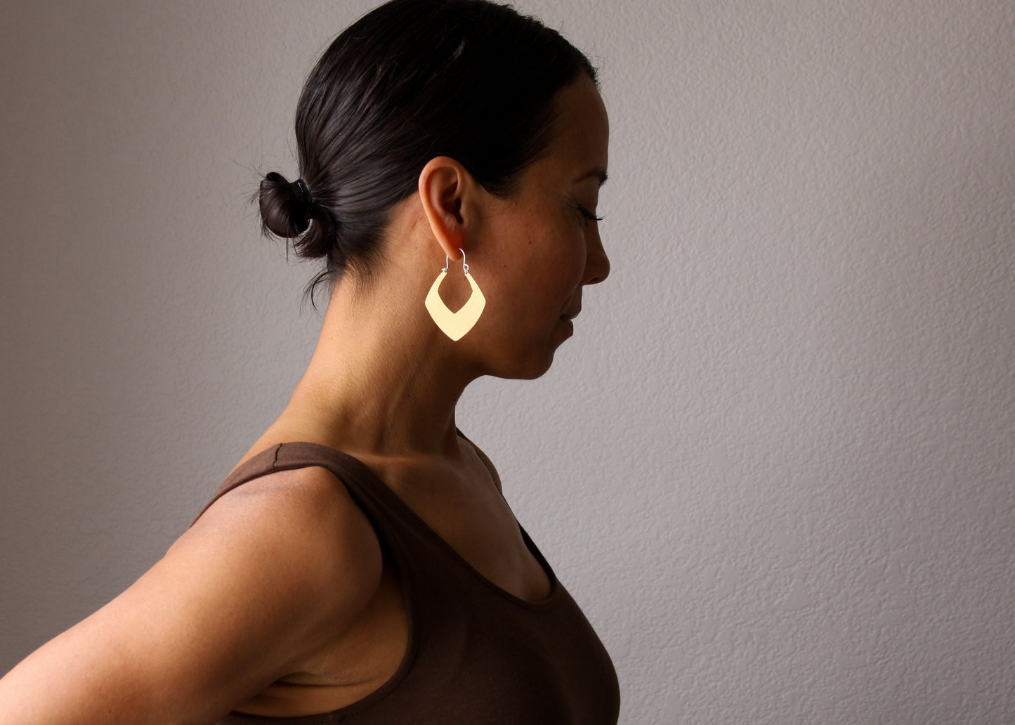 Temple Earrings - Brass-hoop earrings-Blue Hour Designs