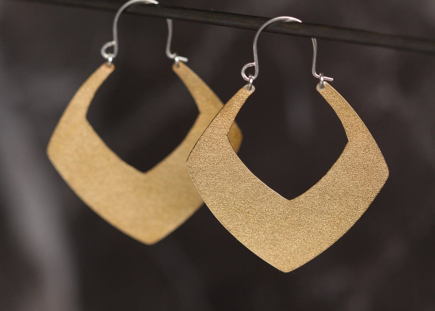 Temple Earrings - Brass-hoop earrings-Blue Hour Designs