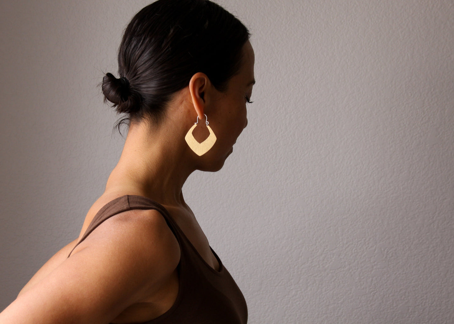 Temple Earrings - Brass-hoop earrings-Blue Hour Designs