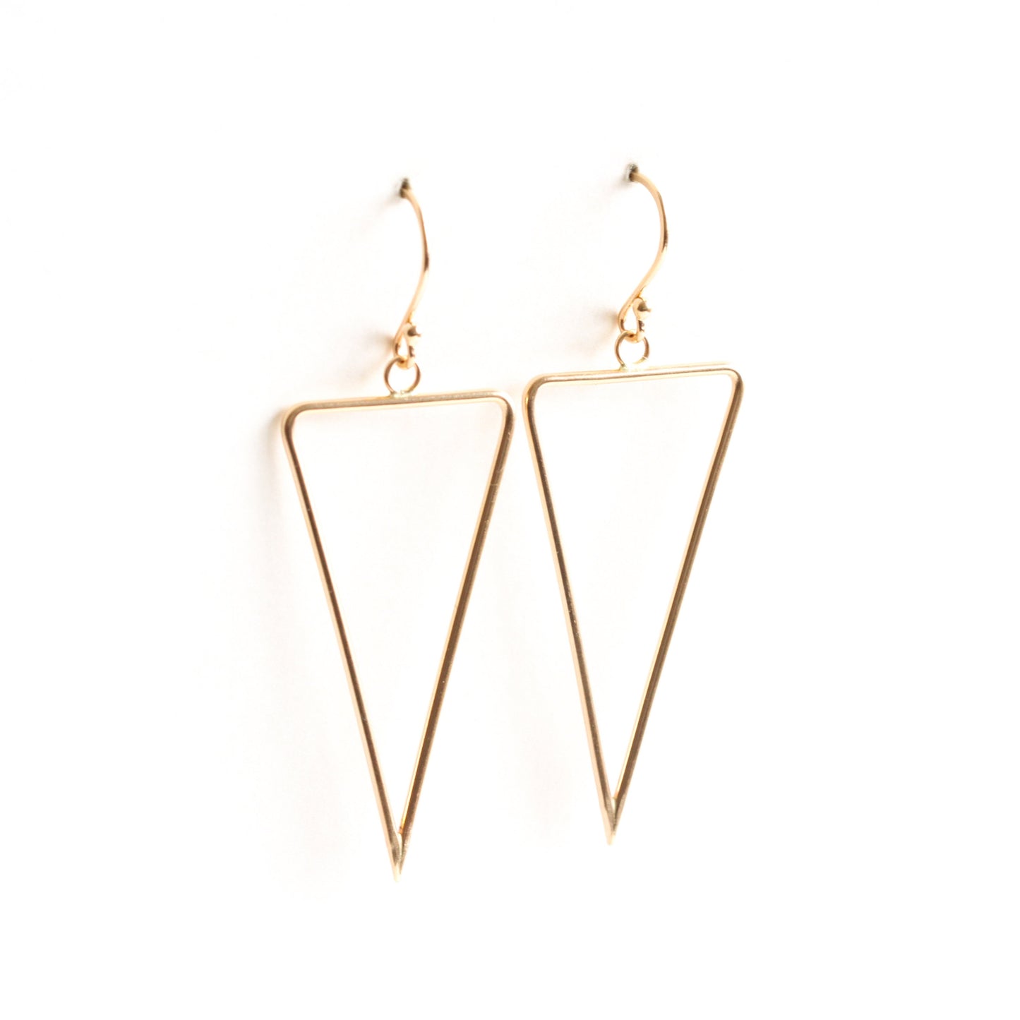 Triad Earrings - 14KY Gold-dangle earrings-Blue Hour Designs