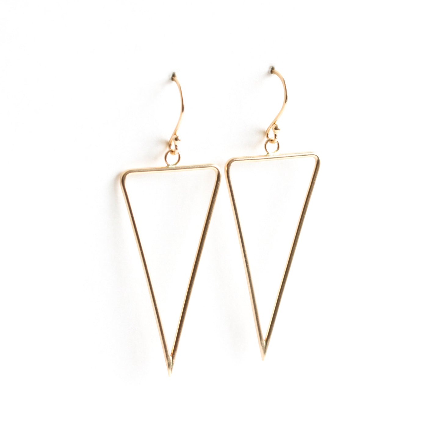 Triad Earrings - 14KY Gold-dangle earrings-Blue Hour Designs