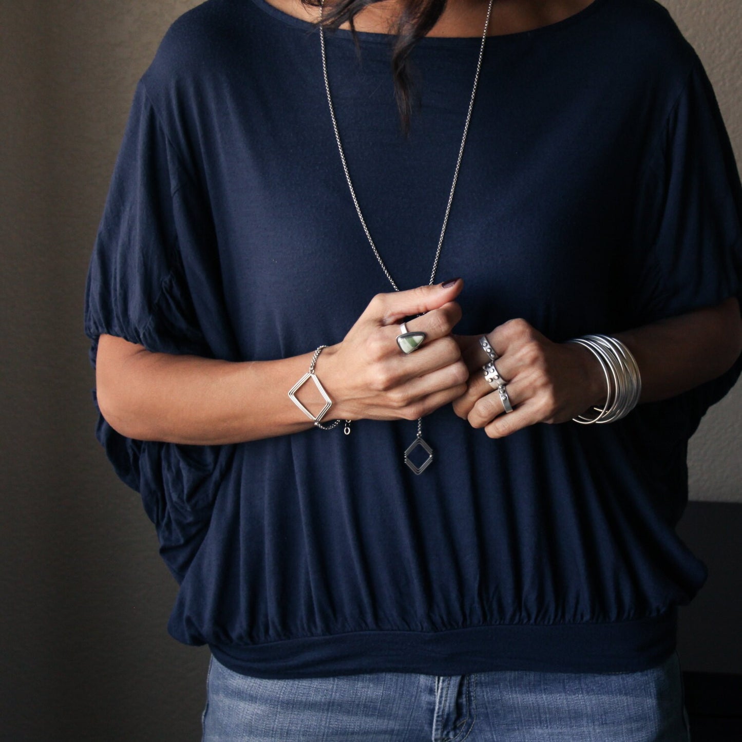 Union Ring with Gold-stacking ring-Blue Hour Designs