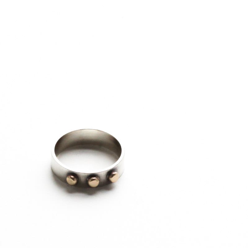 Union Ring with Gold-stacking ring-Blue Hour Designs