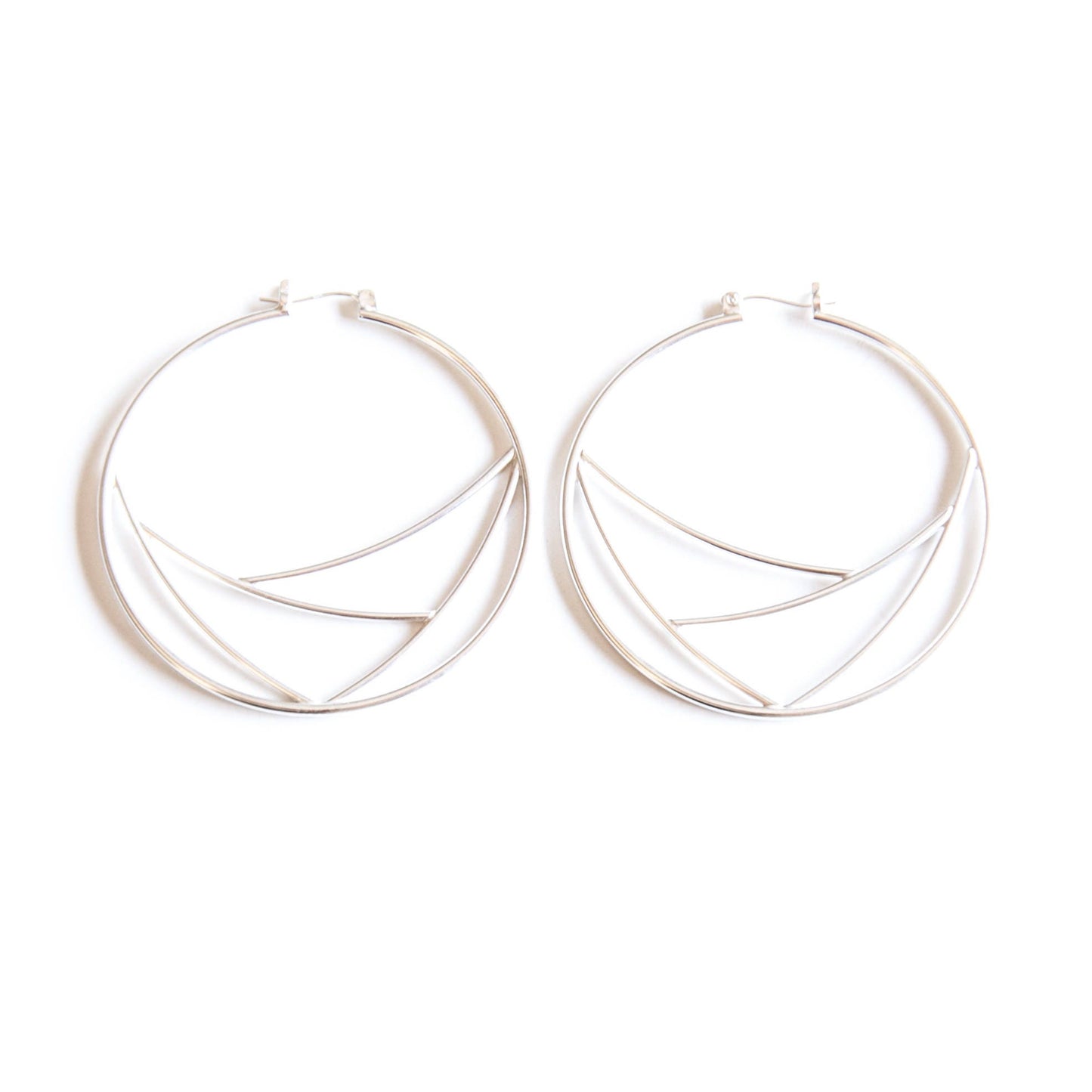 Web Hoops-hoop earrings-Blue Hour Designs