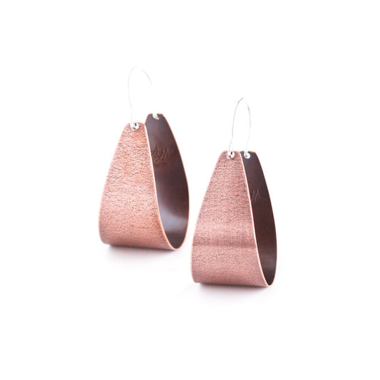 Copper Scoop Earrings