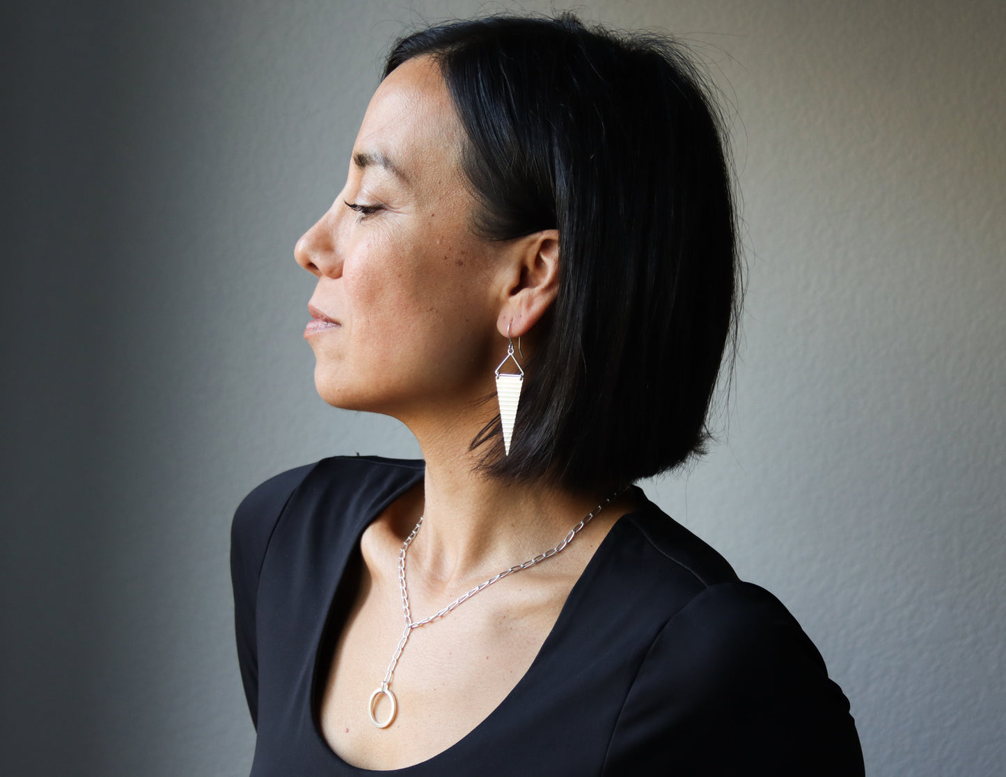 Bandera Earrings - Silver-dangle earrings-Blue Hour Designs