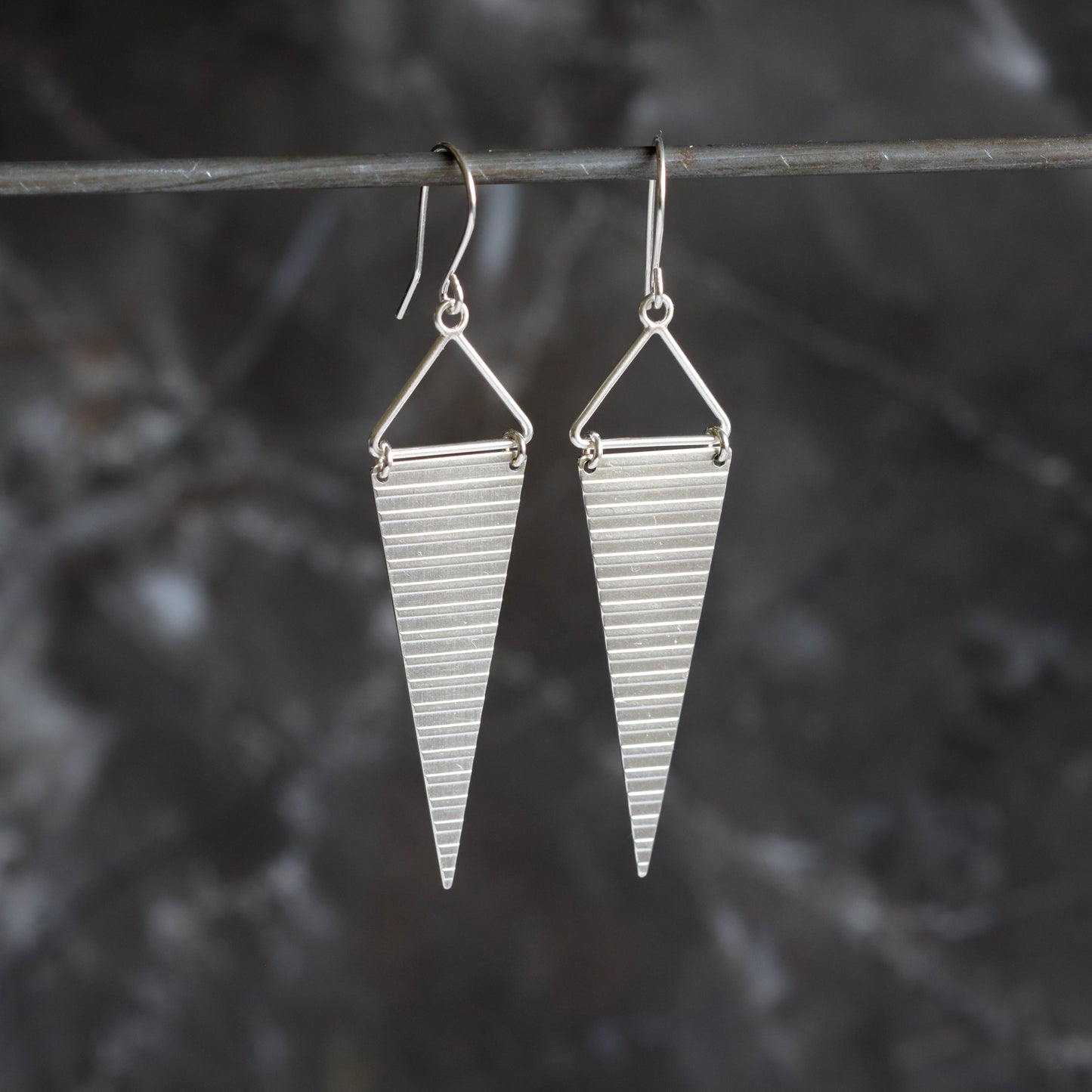 Bandera Earrings - Silver-dangle earrings-Blue Hour Designs