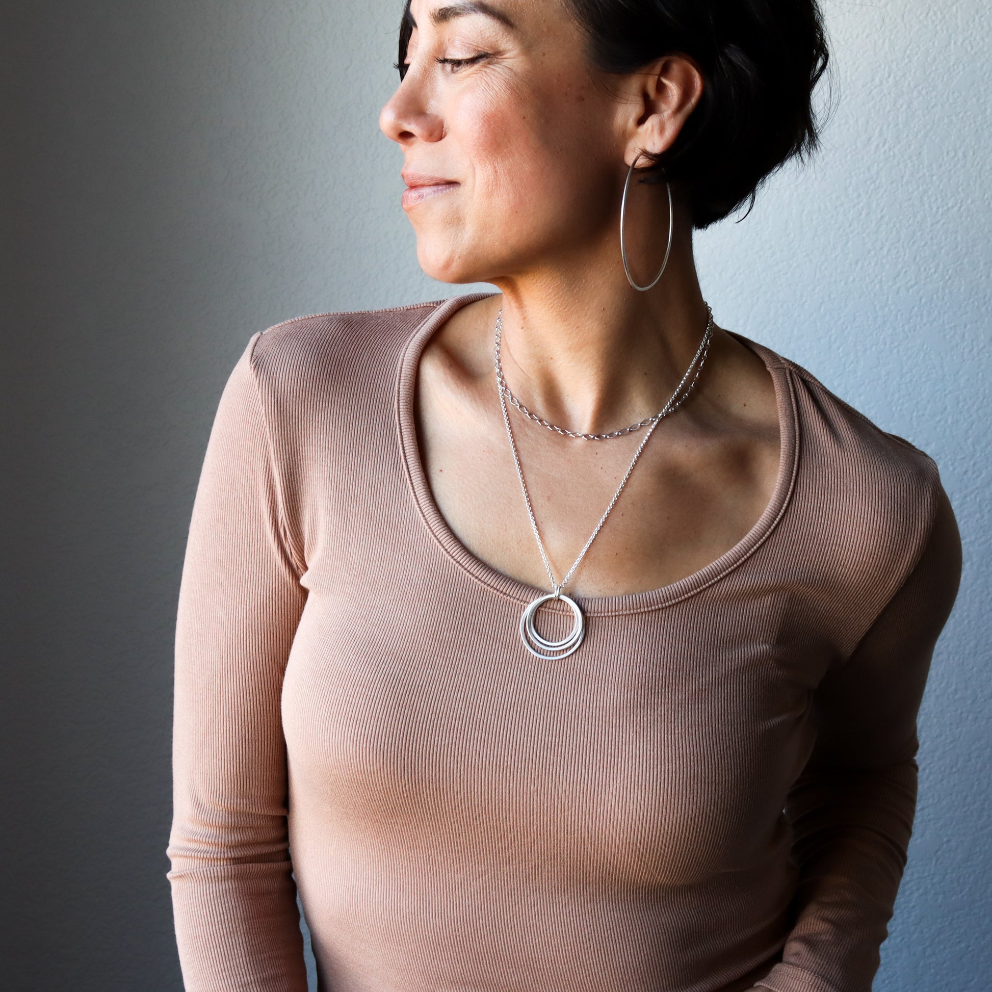 Cercle Necklace-pendant necklace-Blue Hour Designs