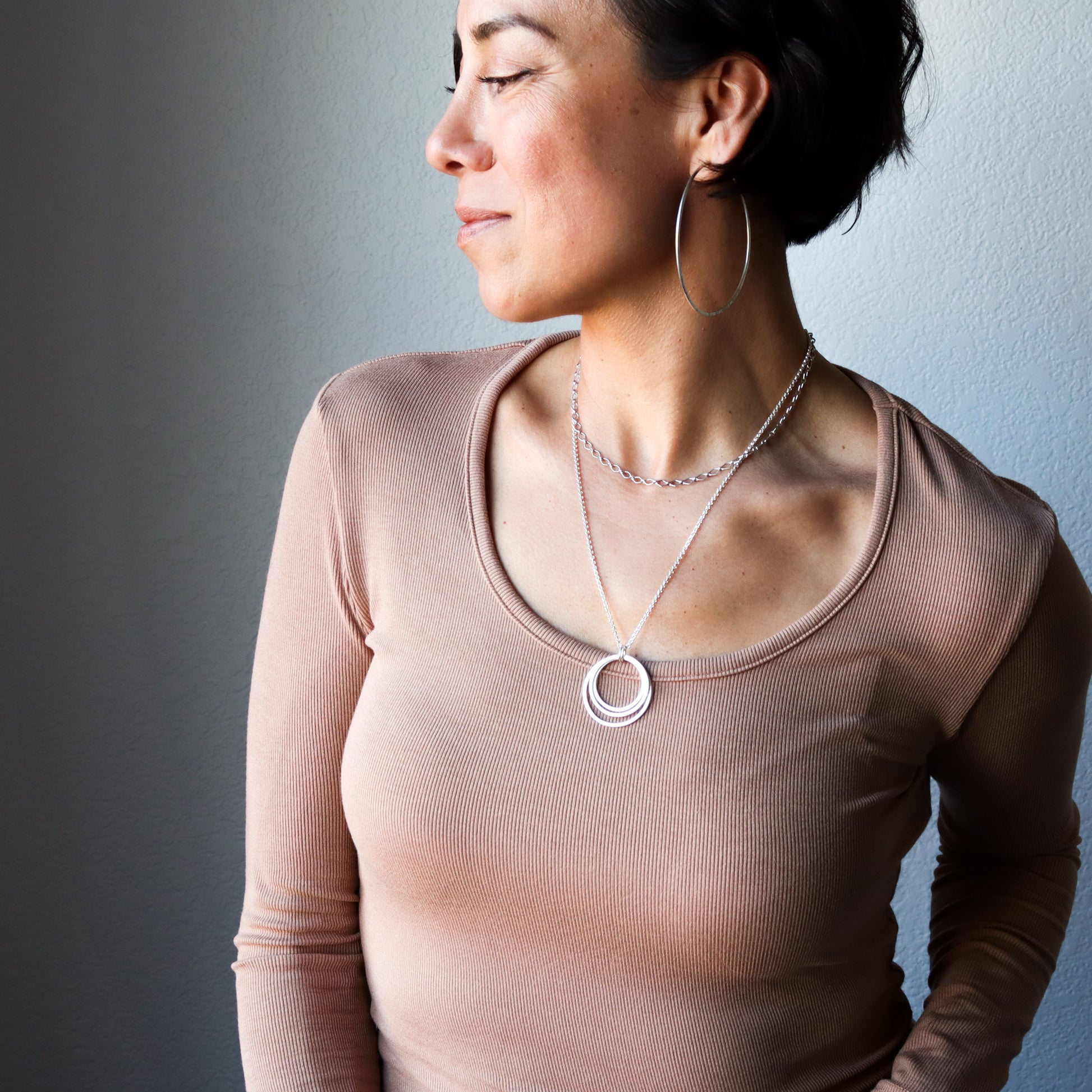 Cercle Necklace-pendant necklace-Blue Hour Designs