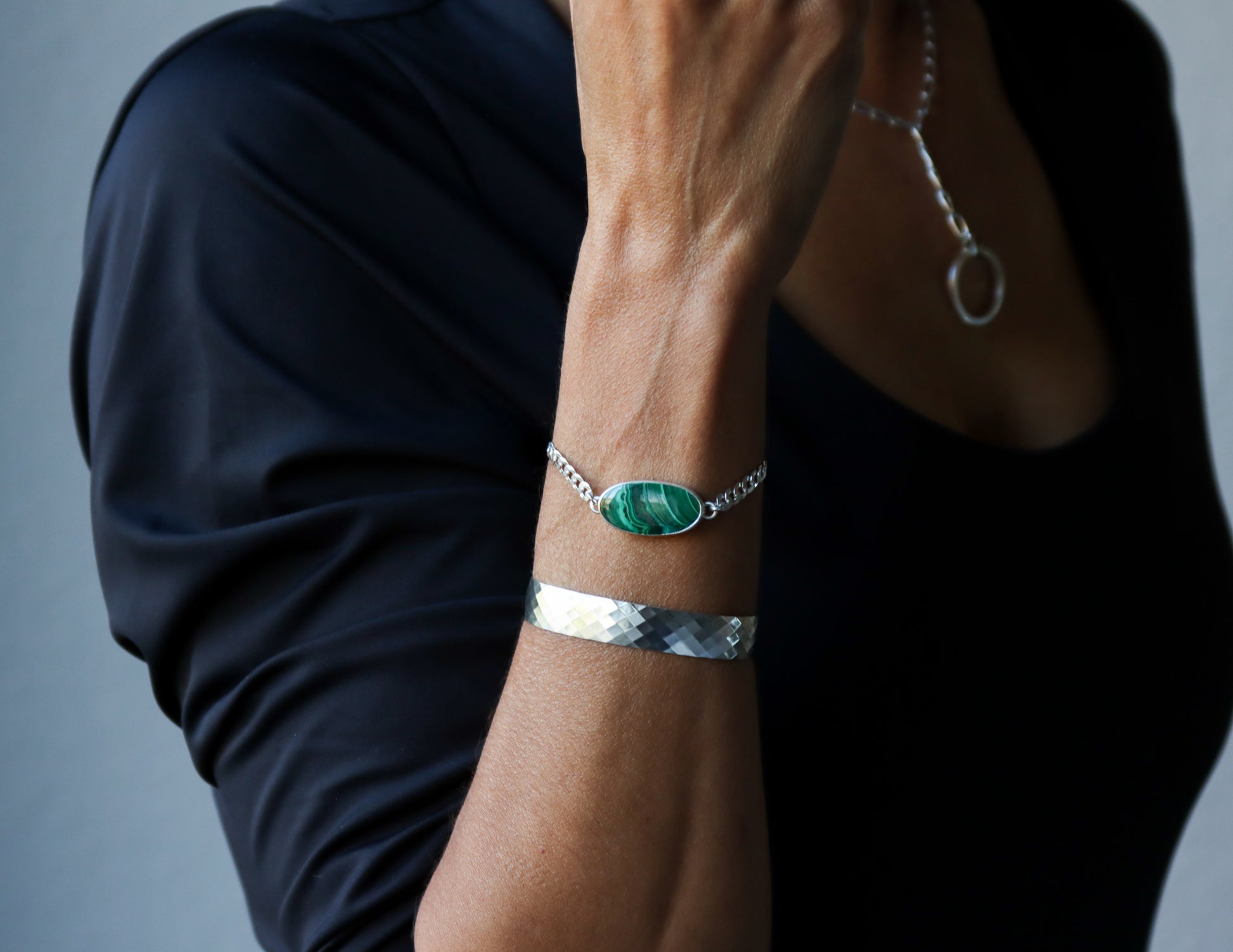 Chroma Bracelet 3 - OOAK-chain bracelet-Blue Hour Designs
