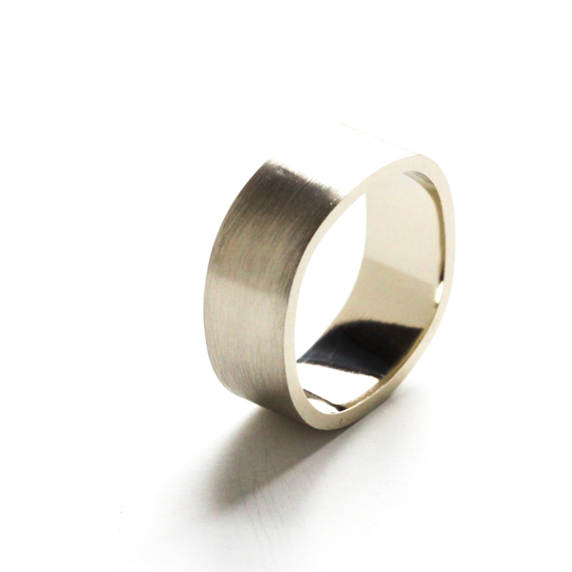 Duality Ring - White Gold-wide band ring-Blue Hour Designs