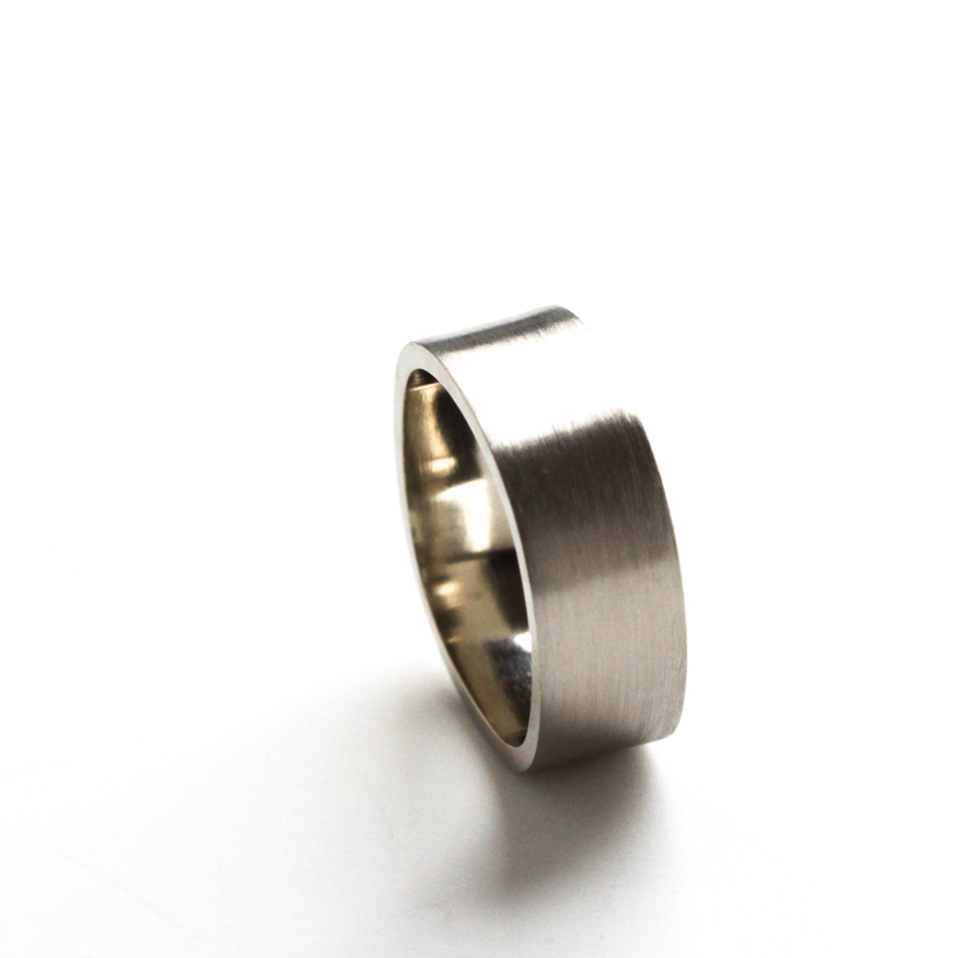 Duality Ring - White Gold-wide band ring-Blue Hour Designs