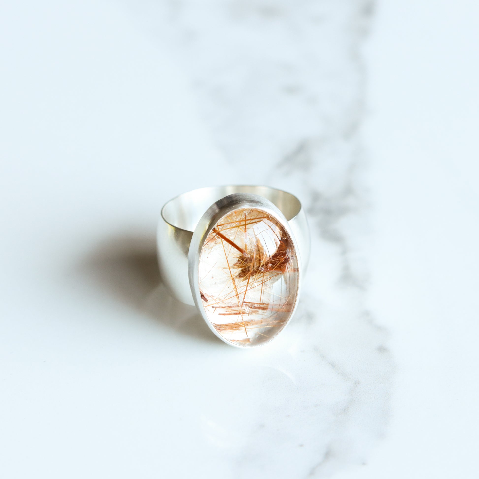 Ember Ring 2 - OOAK - Size 6.75-cocktail ring-Blue Hour Designs