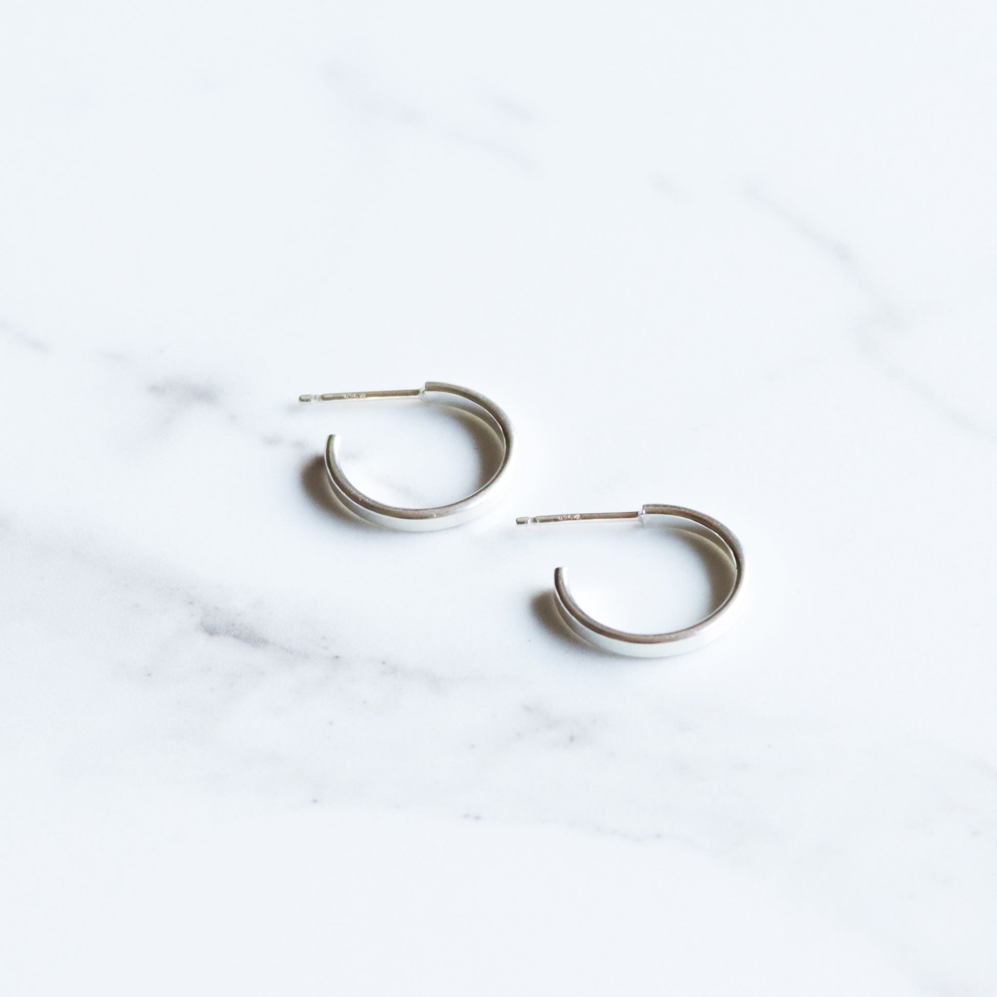 Gemini Hoops-hoop earrings-Blue Hour Designs