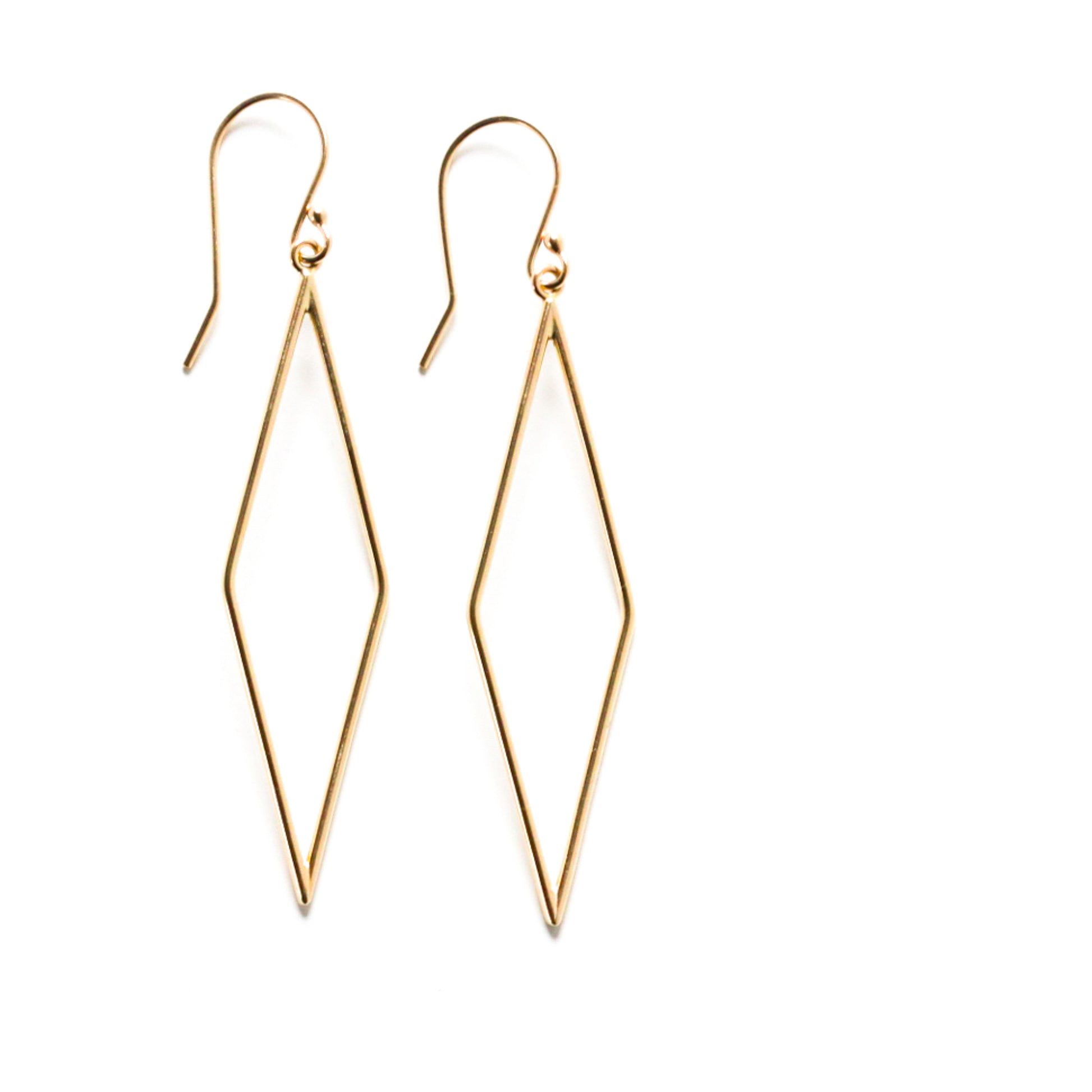 Geometric Earrings - 14KY Gold-dangle earrings-Blue Hour Designs