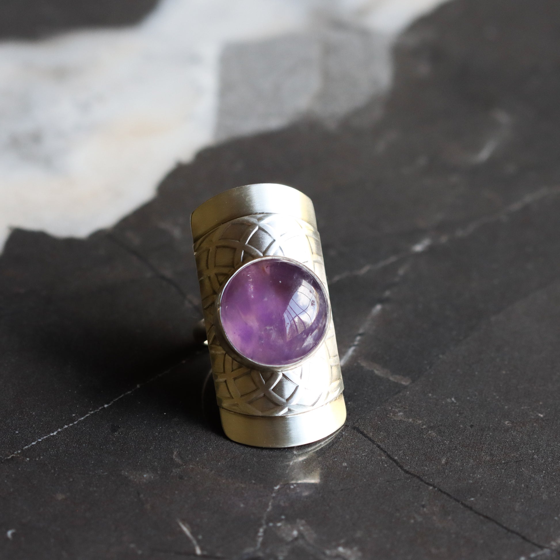 Helene Ring - Amethyst-cocktail ring-Blue Hour Designs