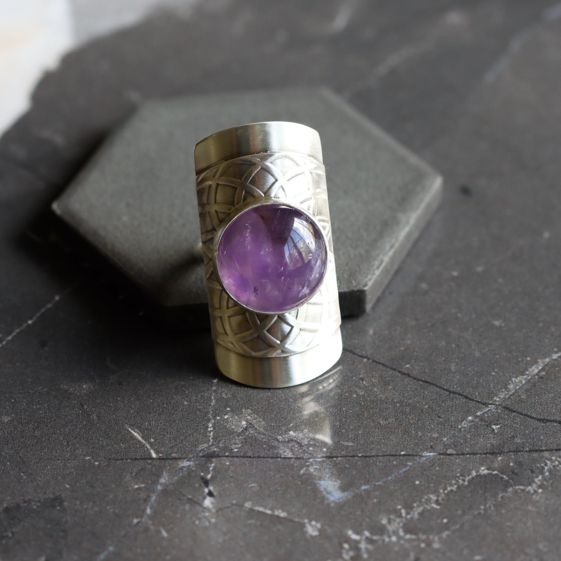 Helene Ring - Amethyst-cocktail ring-Blue Hour Designs