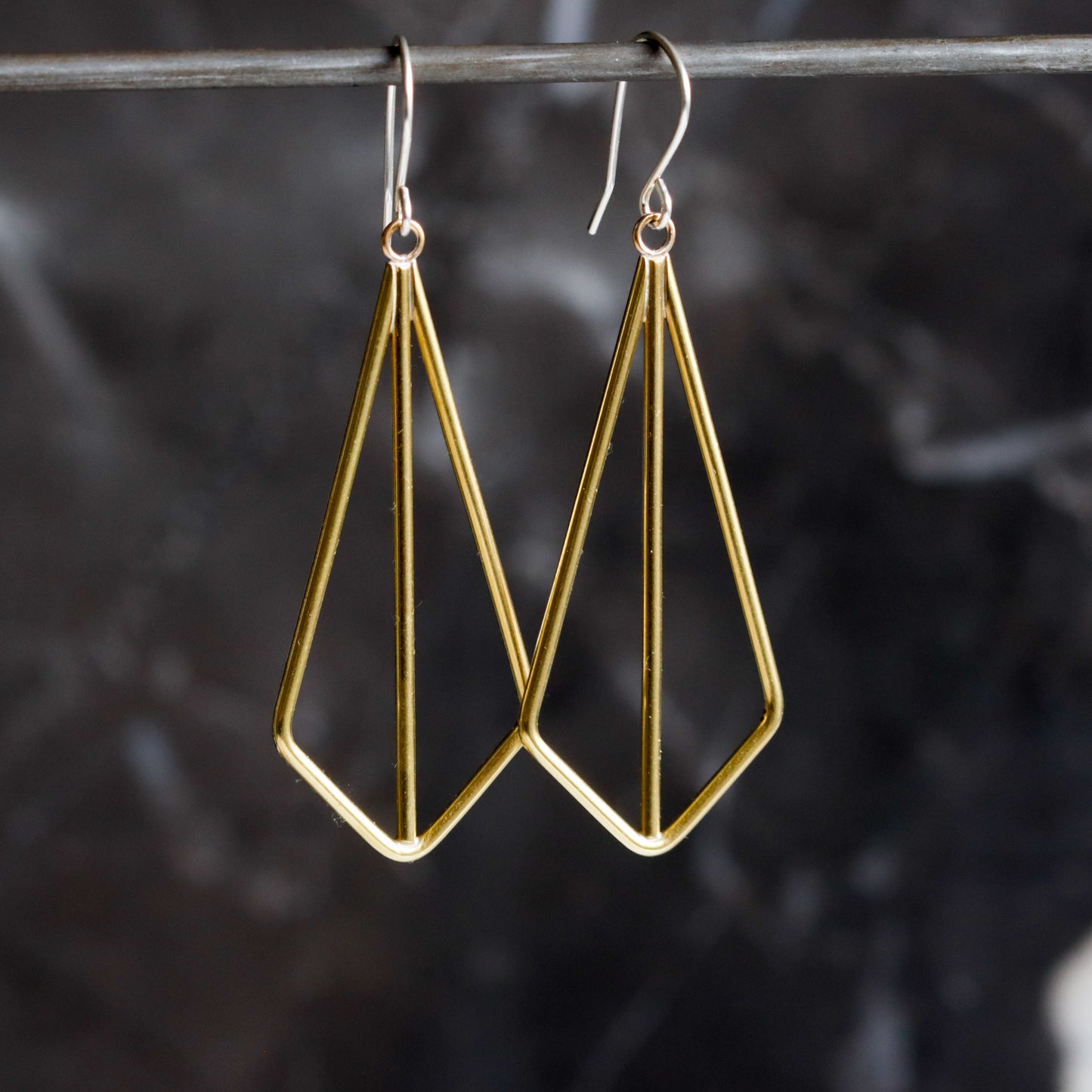Kite Earrings - Brass