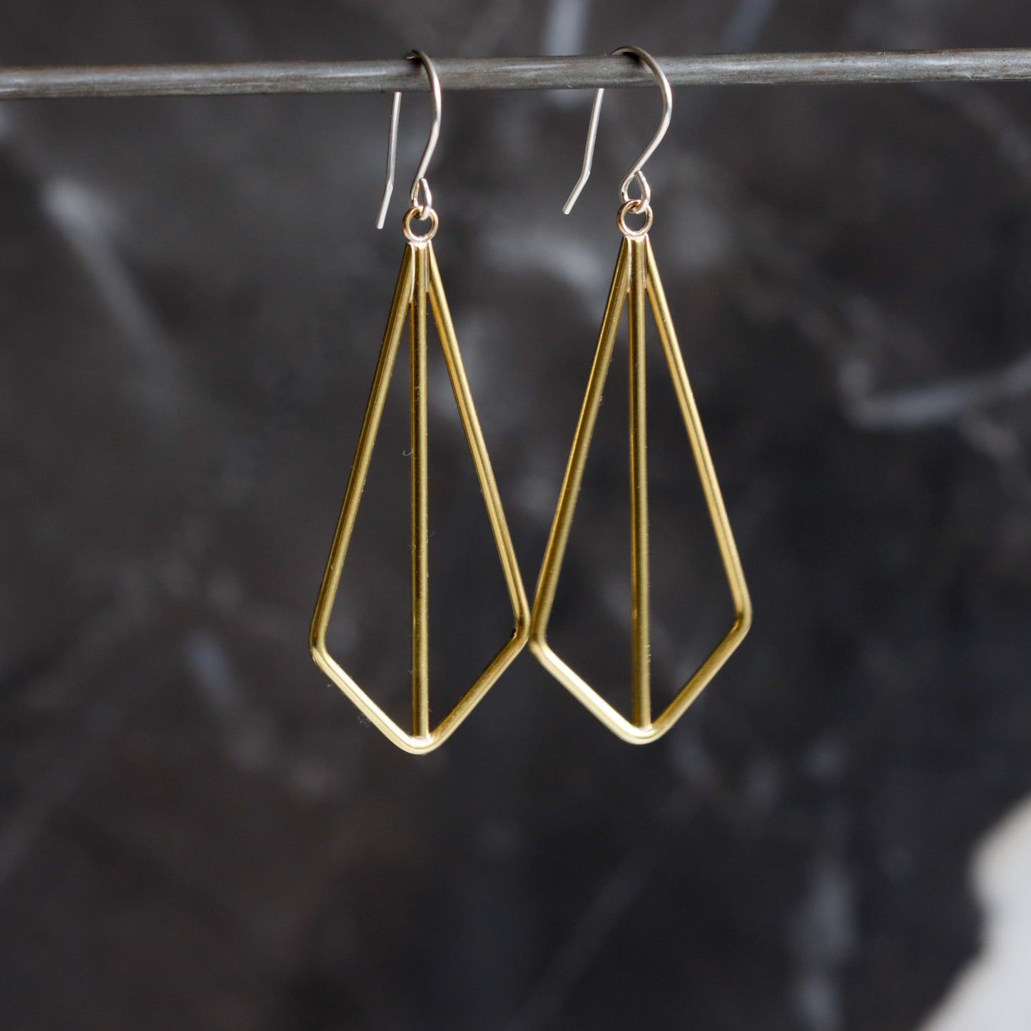 Kite Earrings - Brass
