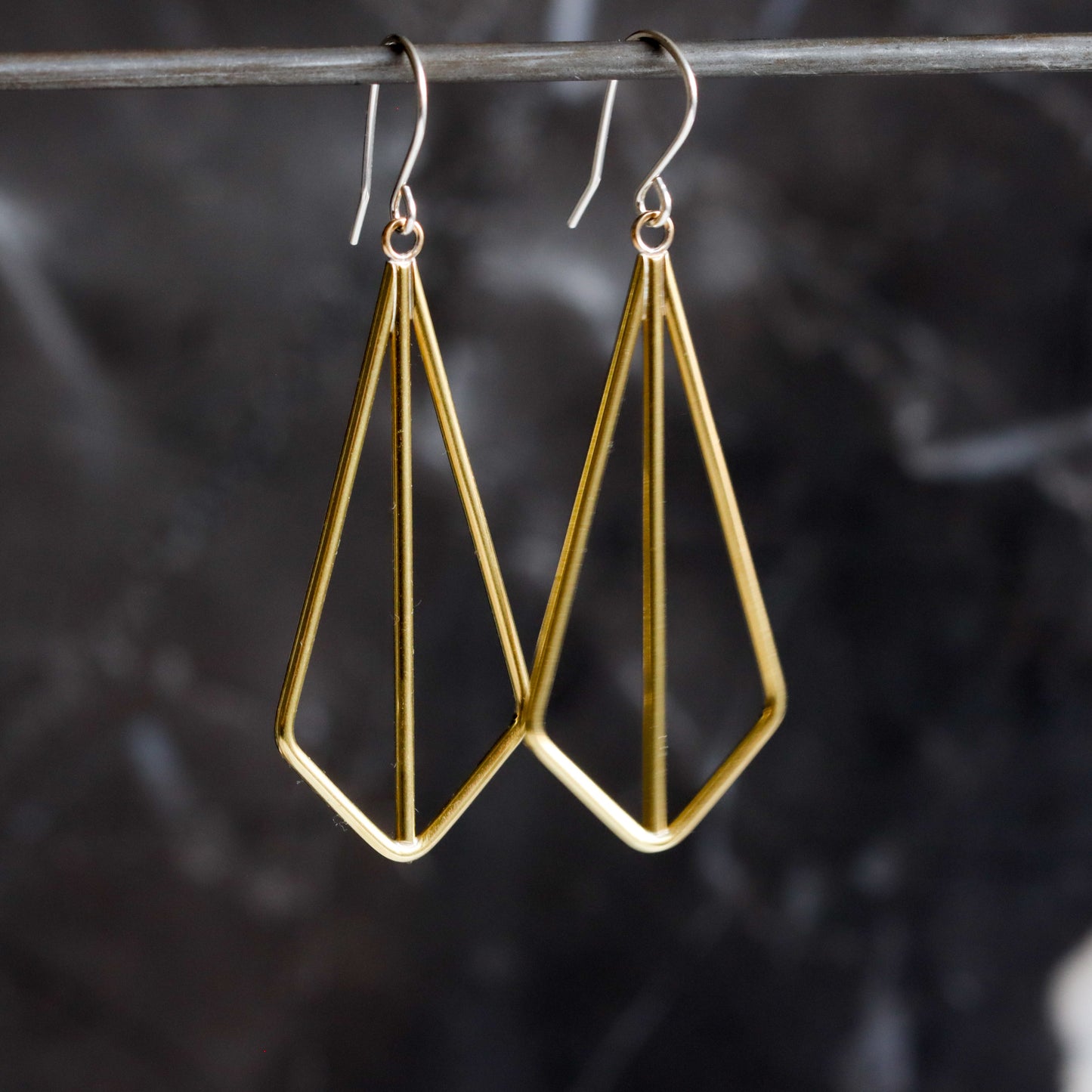Kite Earrings - Brass
