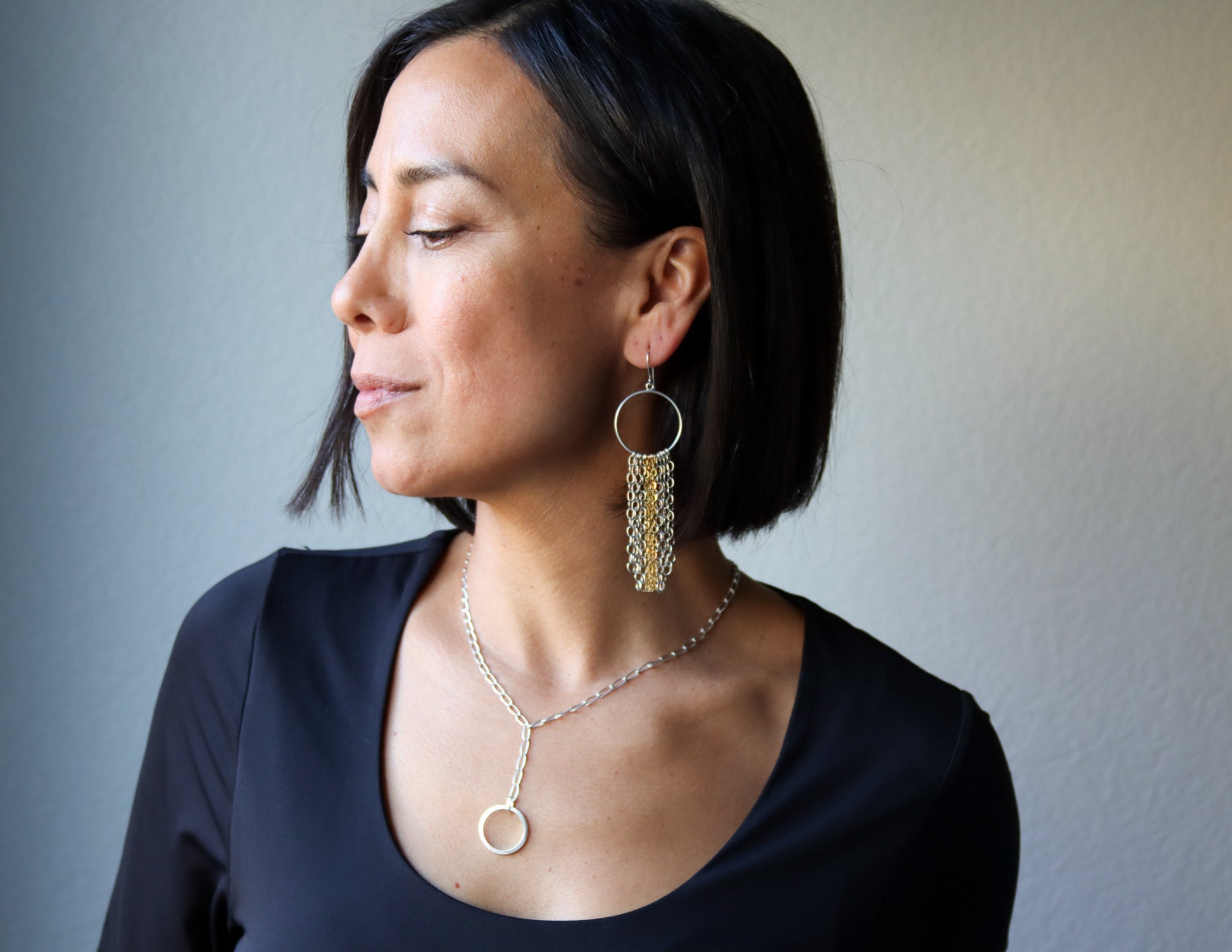 Ines Earrings - Long-Blue Hour Designs