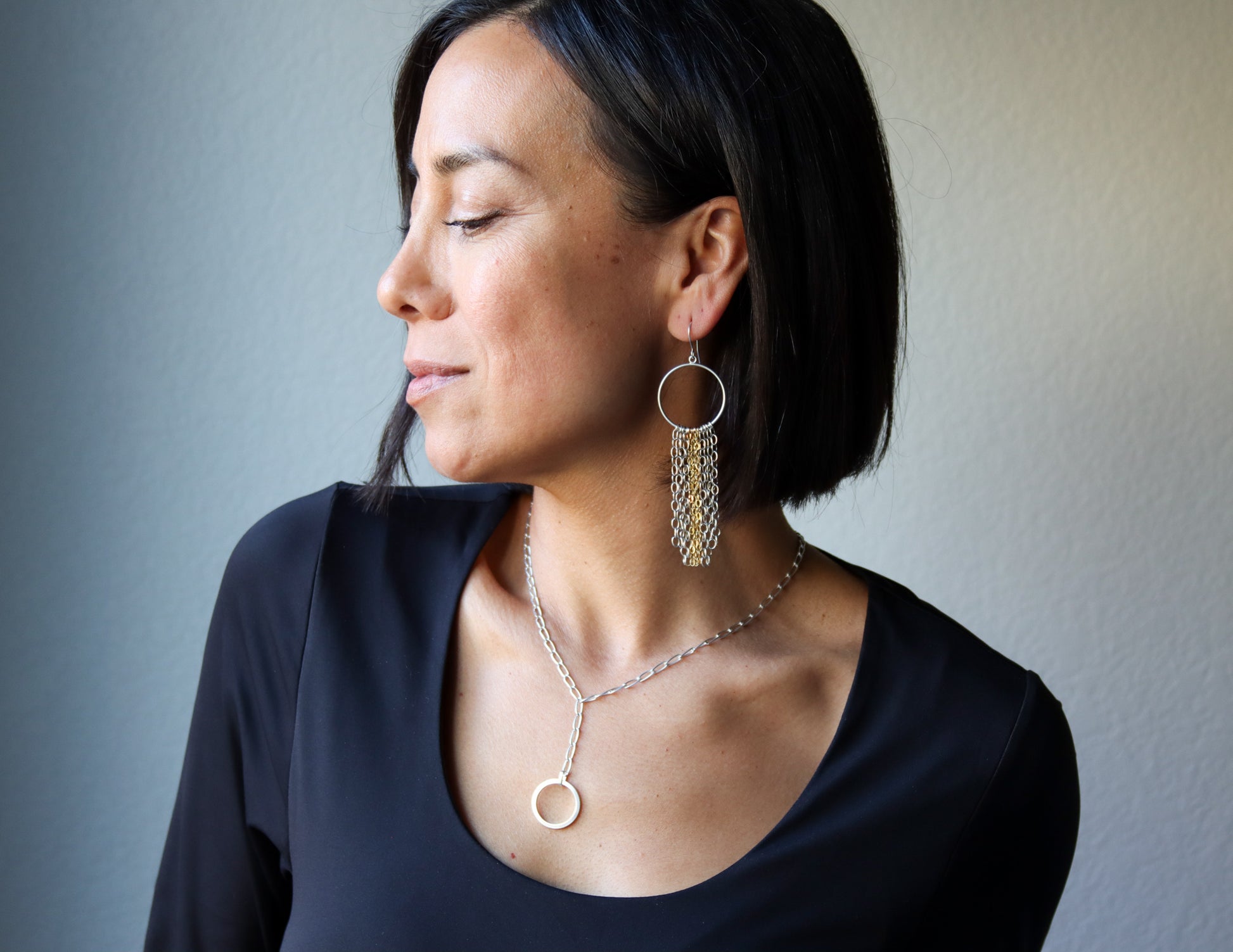 Ines Earrings - Long-Blue Hour Designs